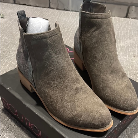 Corkys Charcoal Suede Ankle Booties - Picture 8 of 10